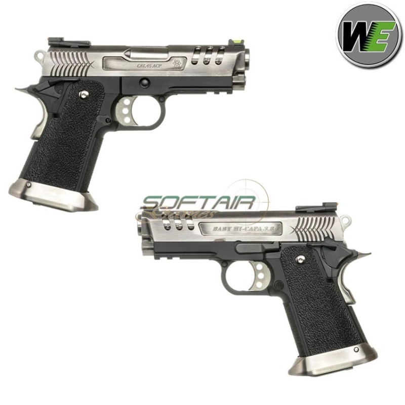 Pistola A Gas DEINONYCHUS Hi-capa 3.8 E Force Gen2 Silver Carrello Ventilato Scarellante We (we-wh8wet-3)