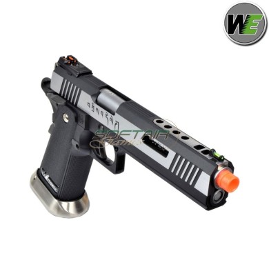 Pistola a gas i.rex hi-capa 6" silver + silver barrel we (we-wh18-2tsv)