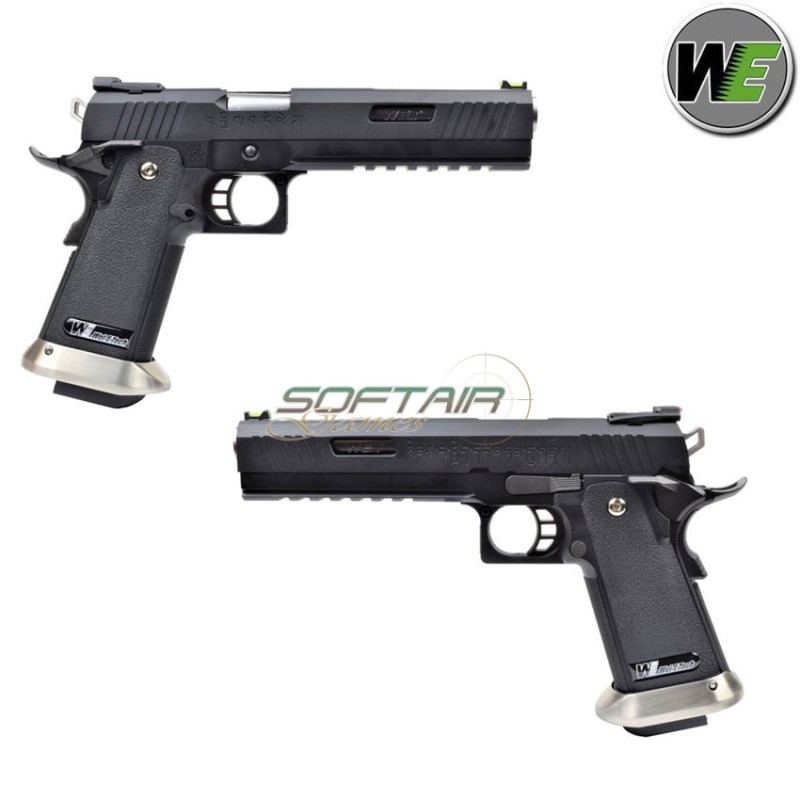 Pistola a gas i.rex hi-capa 6" black + silver barrel we (we-wh18-bksv)
