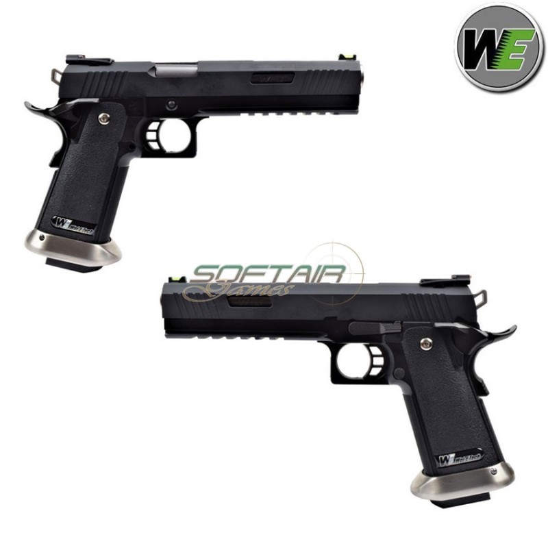 Gas pistol i.rex hi-capa 6" black + silver barrel We (we-wh18a2-bksv)