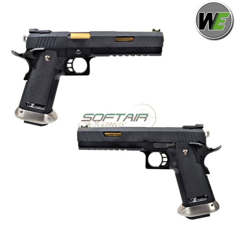 Pistola a gas i.rex hi-capa 6" black + gold barrel we (we-wh18a2-bkgd)