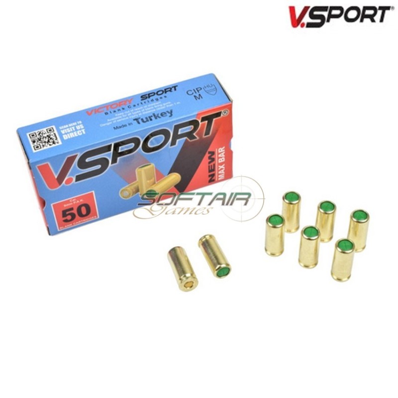 Munizioni a salve 9mm 50 pezzi victory sport (vs9)