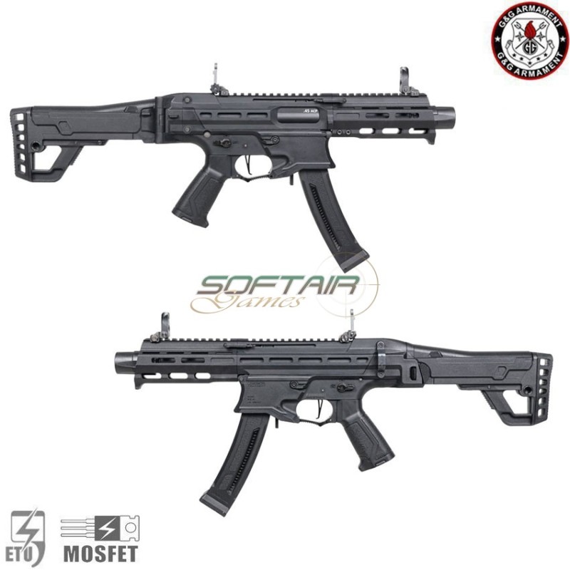 Electric rifle SMG MXC9 enhanced version BLACK g&g (gg-mxc9)