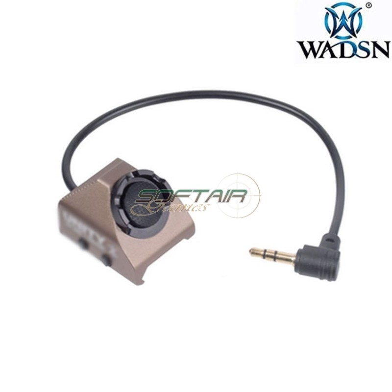 Tactical UT button 20mm rail 2.5mm plug remote switch DARK EARTH wadsn (wd07011-de-lo)