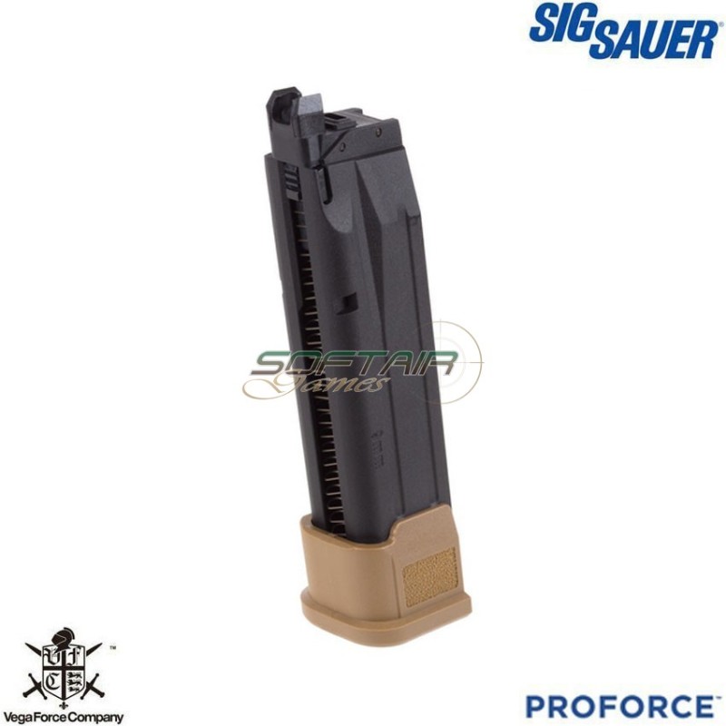 Caricatore CO2 21bb DARK EARTH per P320 M17 VFC Sig Sauer (Sigair08-Tan)