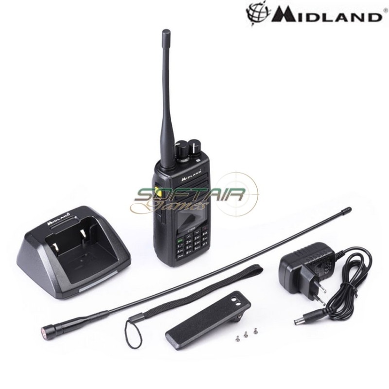Radio Ricetrasmettitore VHF/UHF portatile 10W CT990 EB midland (c1339.01) Radio Ricetrasmettitore VHF/UHF portatile 10W CT990 EB midland (c1339.01)