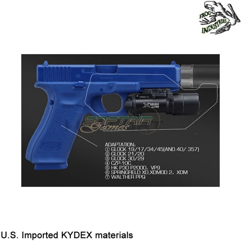 Holster quick pull TYPE 1 X300 TAN U.S. KYDEX for GLK/VP9/PPQ/CZ frog industries® (fi-wo-gb04t)