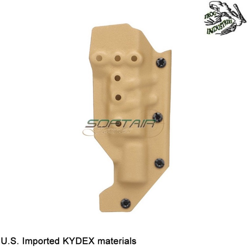 Fondina quick pull TYPE 1 X300 TAN U.S. KYDEX per GLK/VP9/PPQ/CZ frog industries® (fi-wo-gb04t)