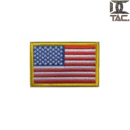 Embroidered patch USA flag RIGHT + yellow d.c. tactical (dctac-149-right) Embroidered patch USA flag RIGHT + yellow d.c. tactical (dctac-149-right)