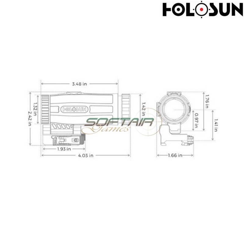 HM3X Magnifier holosun (hl-hm3x)