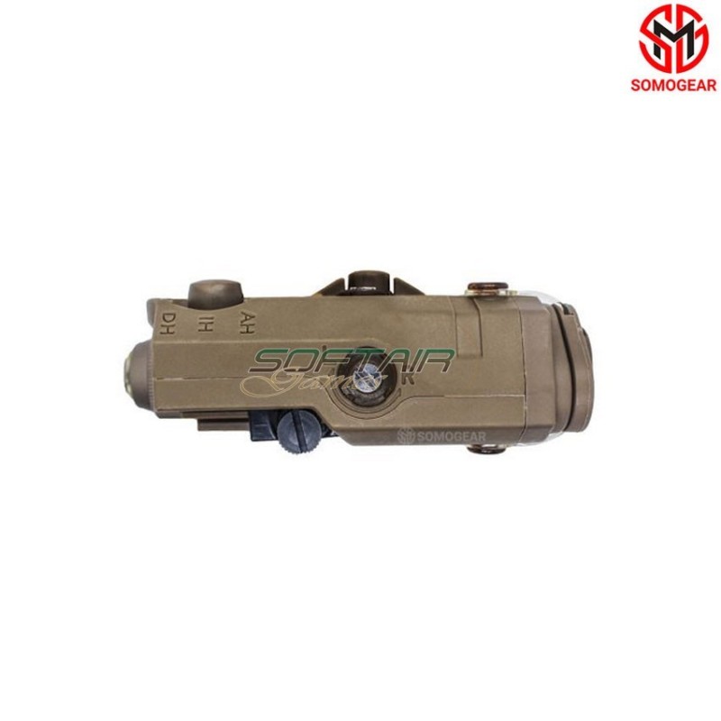 PEQ-15 BLACK Airsoft Aiming GREEN Laser IR Laser Flashlight PCB Potting SOMOGEAR (peq15-g-blk)