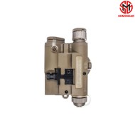 PEQ-15 TAN Airsoft Aiming GREEN Laser IR Laser Flashlight PCB Potting SOMOGEAR (peq15-g-tan)