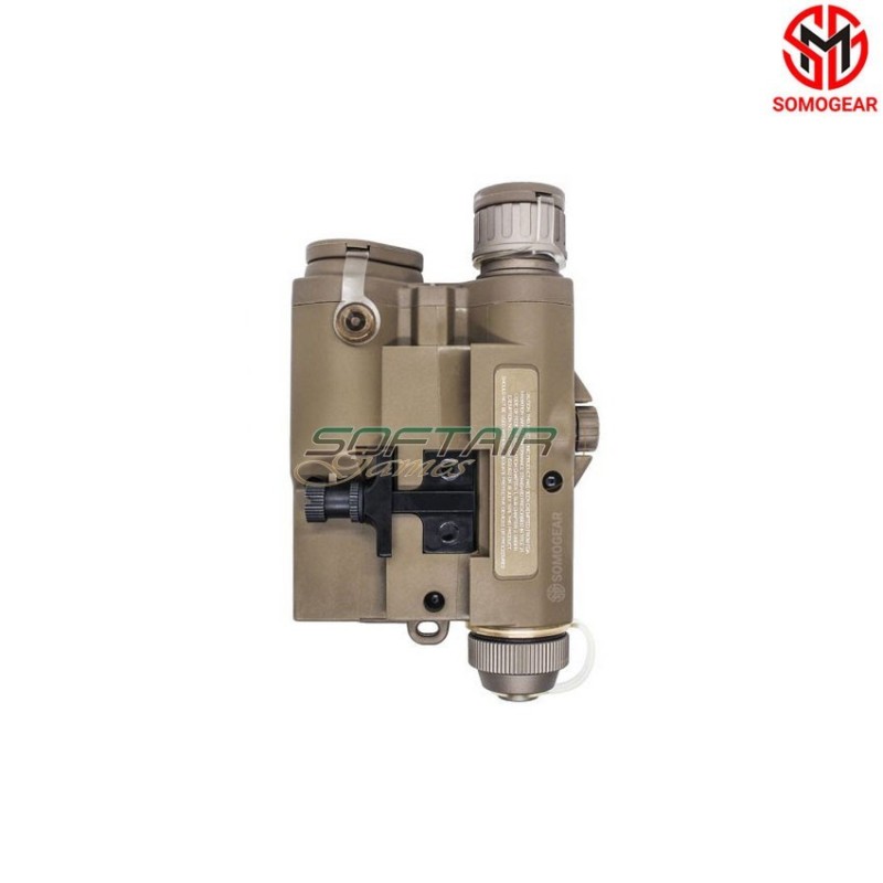 PEQ-15 TAN Airsoft Aiming RED Laser IR Laser Flashlight PCB Potting SOMOGEAR (peq15-r-tan)