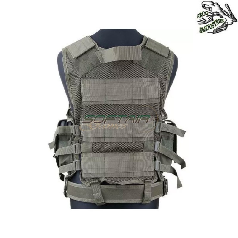Zip tactical vest OLIVE DRAB vest frog industries® (fi-001854-od)