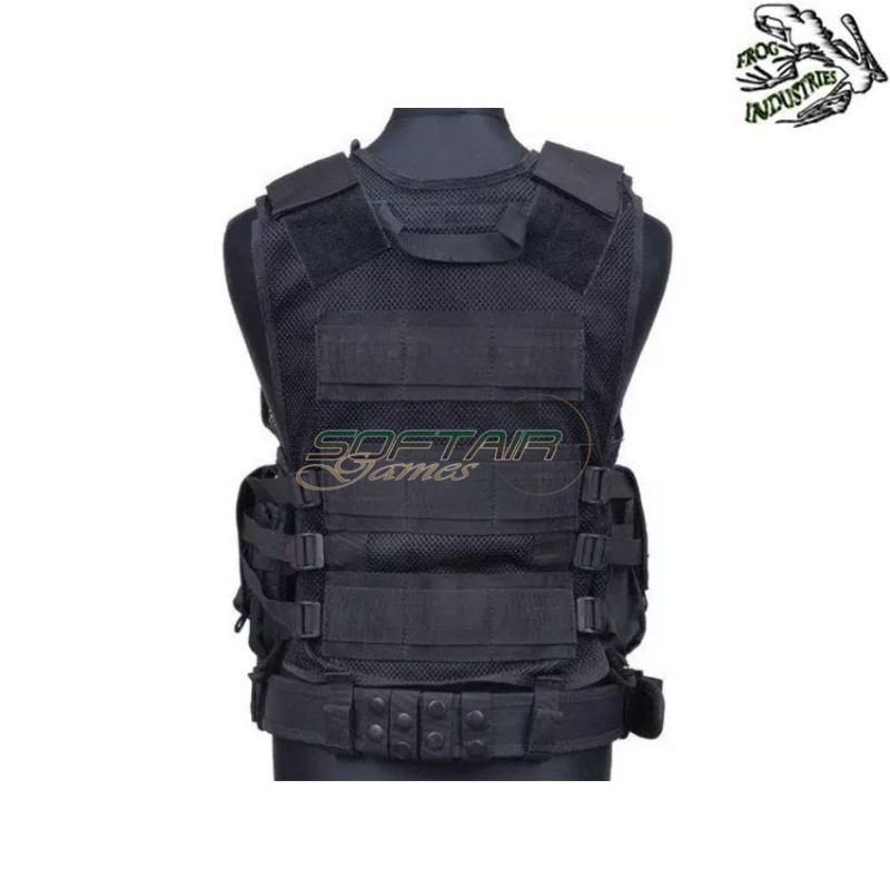 Zip tactical vest BLACK vest frog industries® (fi-001853-bk)
