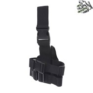 Leg holster BLACK with magazine pouch frog industries® (fi-020779-bk)