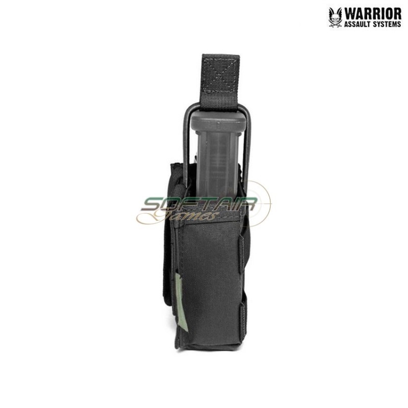 Single short fast open hk417 magazine pouch BLACK warrior assault systems (w-eo-smop-417-blk)