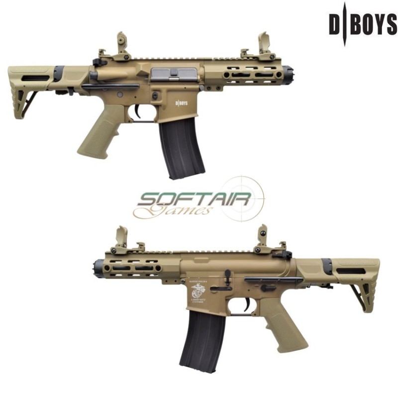 Fucile Elettrico M4 PDW Metal version dark earth Dboys (1131-t)