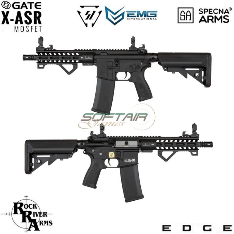 Electric Rifle sa-e17 Edge™ Rra + M4 Strike IND. 8" Carbine Replica BLACK Specna Arms® (spe-01-023946)