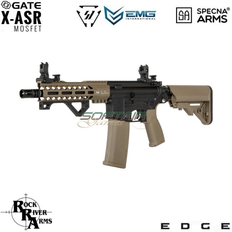 Fucile Elettrico sa-e17 Edge™ Rra + M4 Strike IND. 8" Carbine Replica TWO TONE Specna Arms® (spe-01-023947)