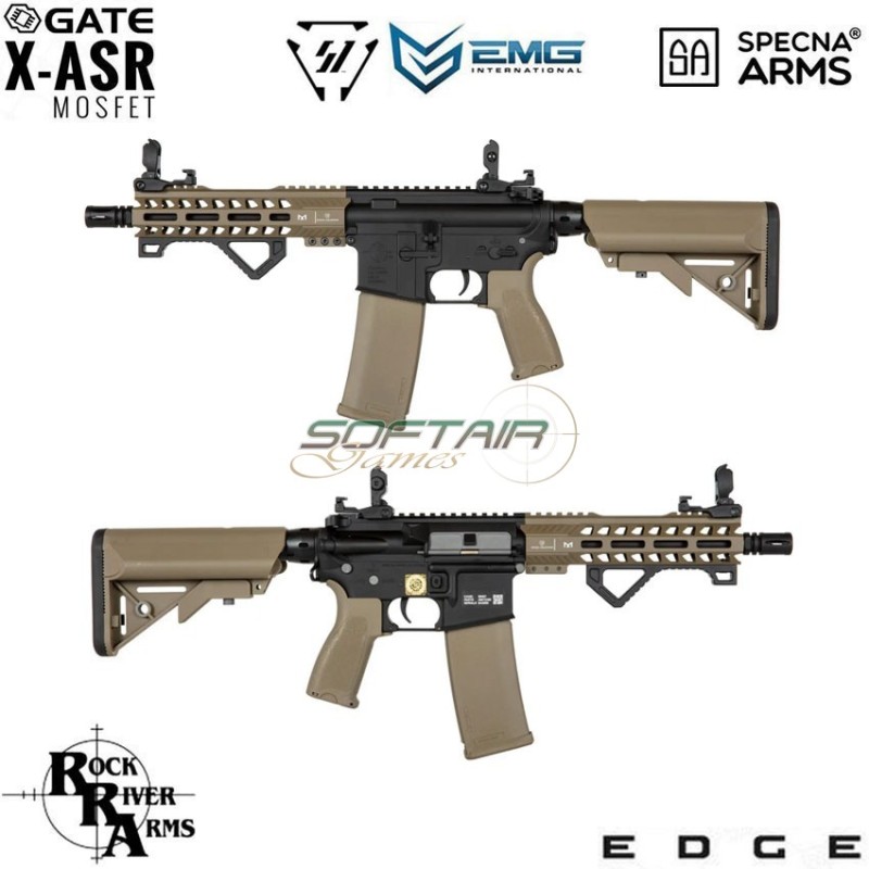 Fucile Elettrico sa-e17 Edge™ Rra + M4 Strike IND. 8" Carbine Replica TWO TONE Specna Arms® (spe-01-023947)