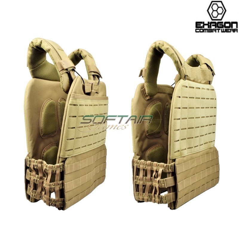 Tactical Vest Plate Carrier Dark Earth Exagon (ex-vt473t)