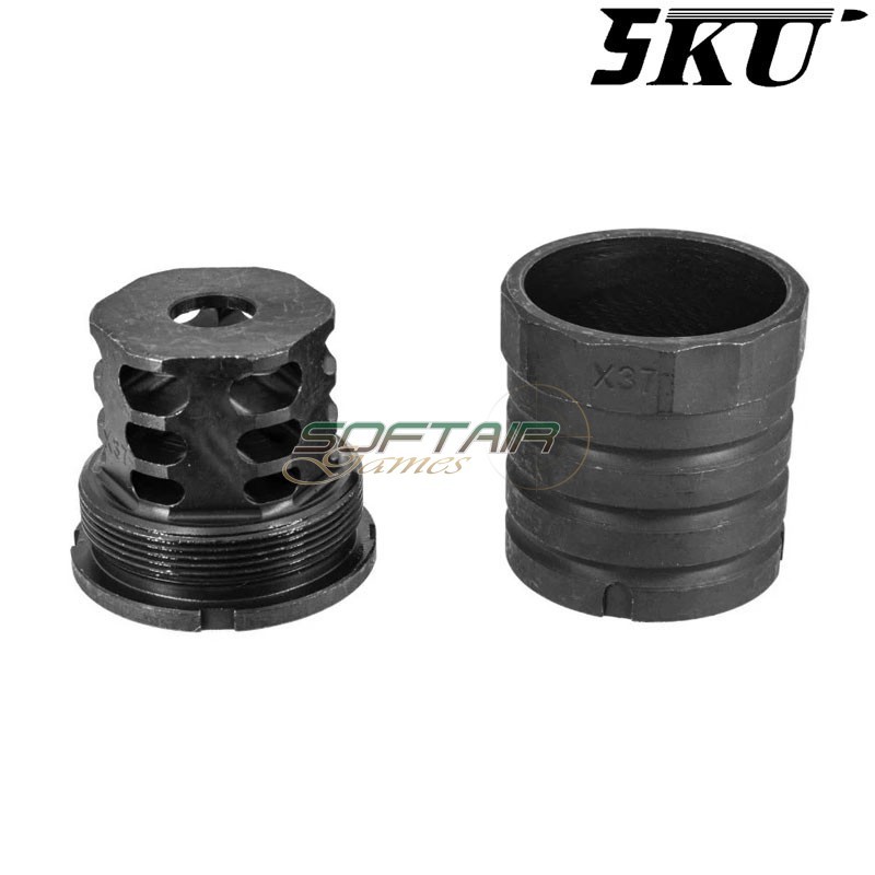 Muzzle Brake con Blast Shield AK 14mm CCW 360x37  5KU (5ku-337) Muzzle Brake con Blast Shield AK 14mm CCW 360x37  5KU (5ku-337)