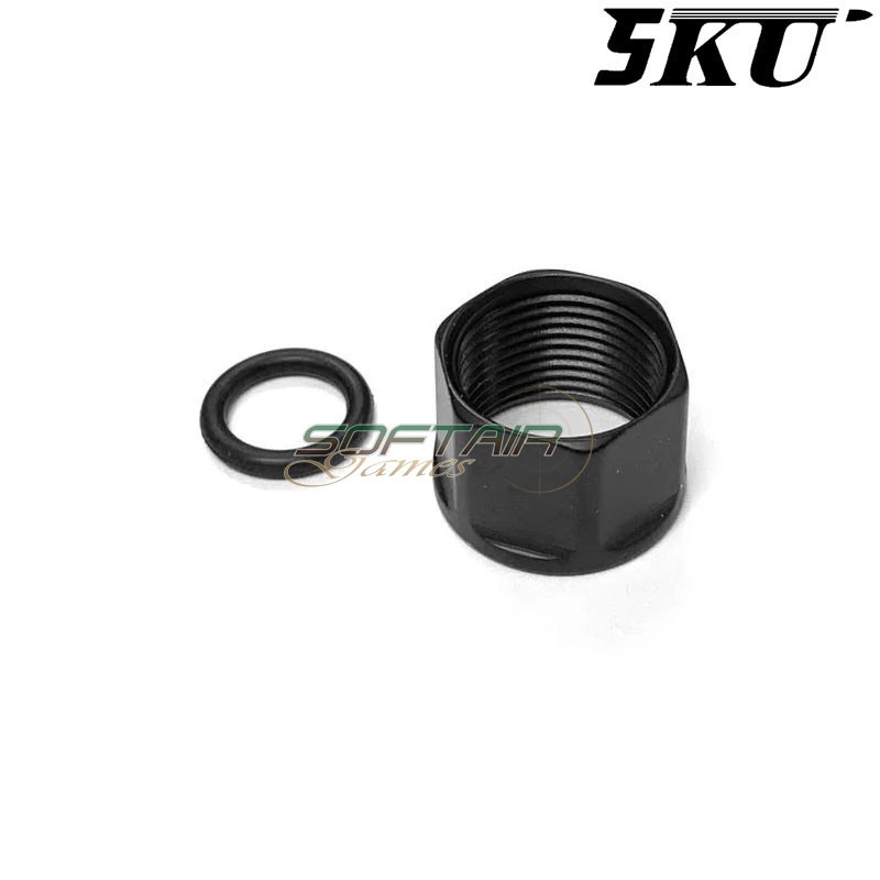 Hexagon type cover pistol outer barrel for 14mm ccw 5KU (5ku-gb-483-bk)