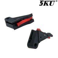 Grilletto Cnc Type 493 Tactical Black-red Per Glock Marui/WE 5KU (5ku-gb-493-bk)