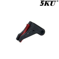 Grilletto Cnc Type 493 Tactical Black-red Per Glock Marui/WE 5KU (5ku-gb-493-bk)