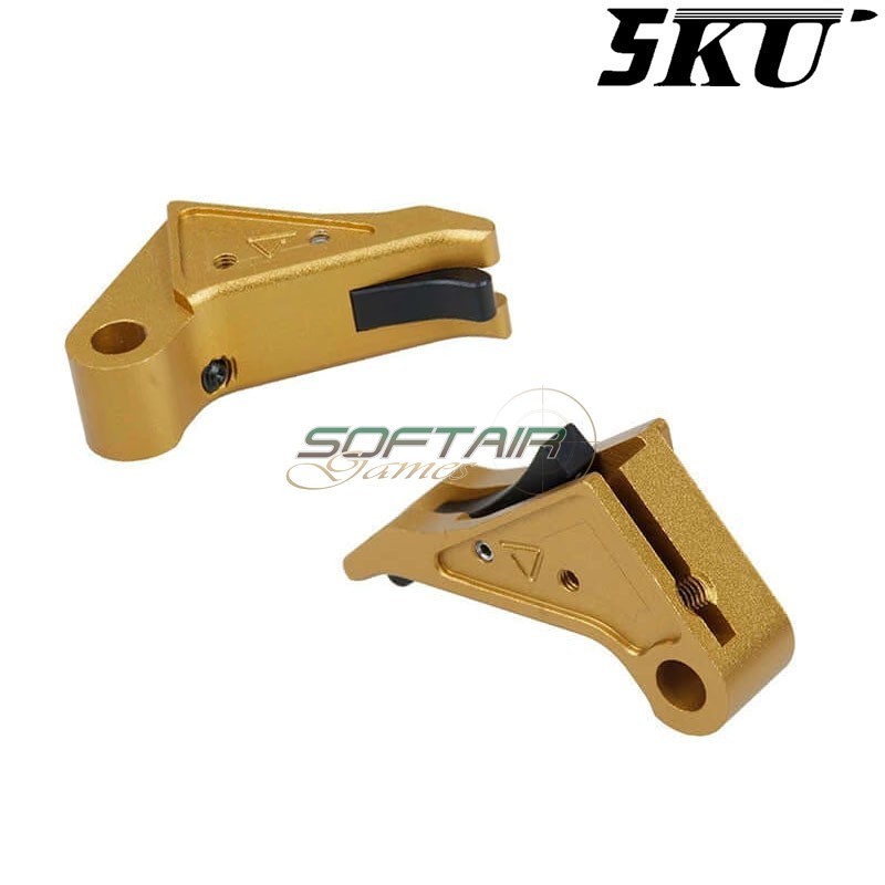 Grilletto Cnc Type 493 Tactical Gold-black Per Glock Marui/WE 5KU (5ku-gb-493-g)