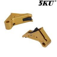 Grilletto Cnc Type 493 Tactical Gold-black Per Glock Marui/WE 5KU (5ku-gb-493-g)