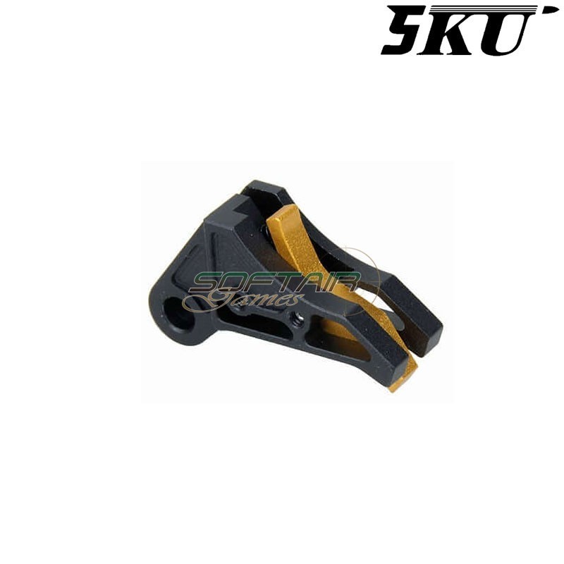 Grilletto Cnc Type 494 Tactical Black-gold Per Glock Marui/WE 5KU (5ku-gb-494-bk)