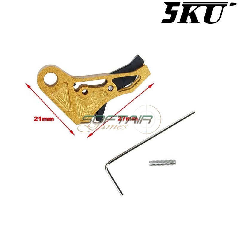 Grilletto Cnc Type 494 Tactical Gold-black Per Glock Marui/WE 5KU (5ku-gb-494-g)