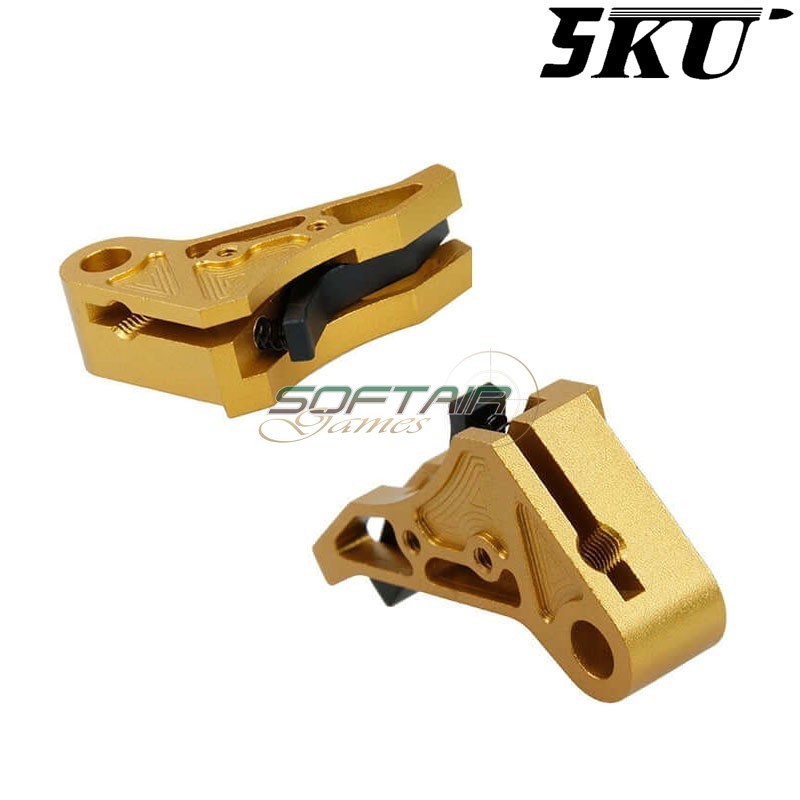 Grilletto Cnc Type 494 Tactical Gold-black Per Glock Marui/WE 5KU (5ku-gb-494-g)