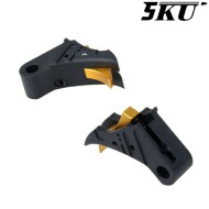 Grilletto Cnc Type 495 Tactical Black-gold Per Glock Marui/WE 5KU (5ku-gb-495-bk)