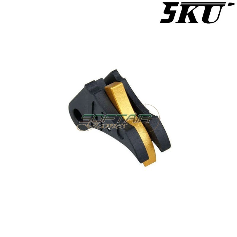 Grilletto Cnc Type 495 Tactical Black-gold Per Glock Marui/WE 5KU (5ku-gb-495-bk)