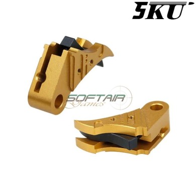 Grilletto Cnc Type 495 Tactical Gold-black Per Glock Marui/WE 5KU (5ku-gb-495-g)