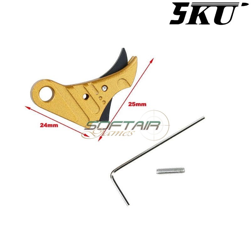 Cnc Trigger Type 495 Tactical Gold-black For Glock Marui/WE 5KU (5ku-gb-495-g) Cnc Trigger Type 495 Tactical Gold-black For Glock Marui/WE 5KU (5ku-gb-495-g)