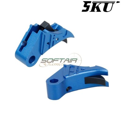 Grilletto Cnc Type 495 Tactical Blue-black Per Glock Marui/WE 5KU (5ku-gb-495-bu)