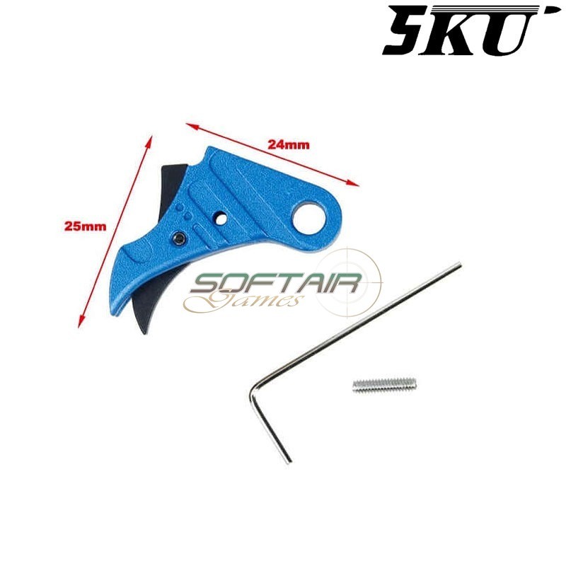 Cnc Trigger Type 495 Tactical Blue-black For Glock Marui/WE 5KU (5ku-gb-495-bu)