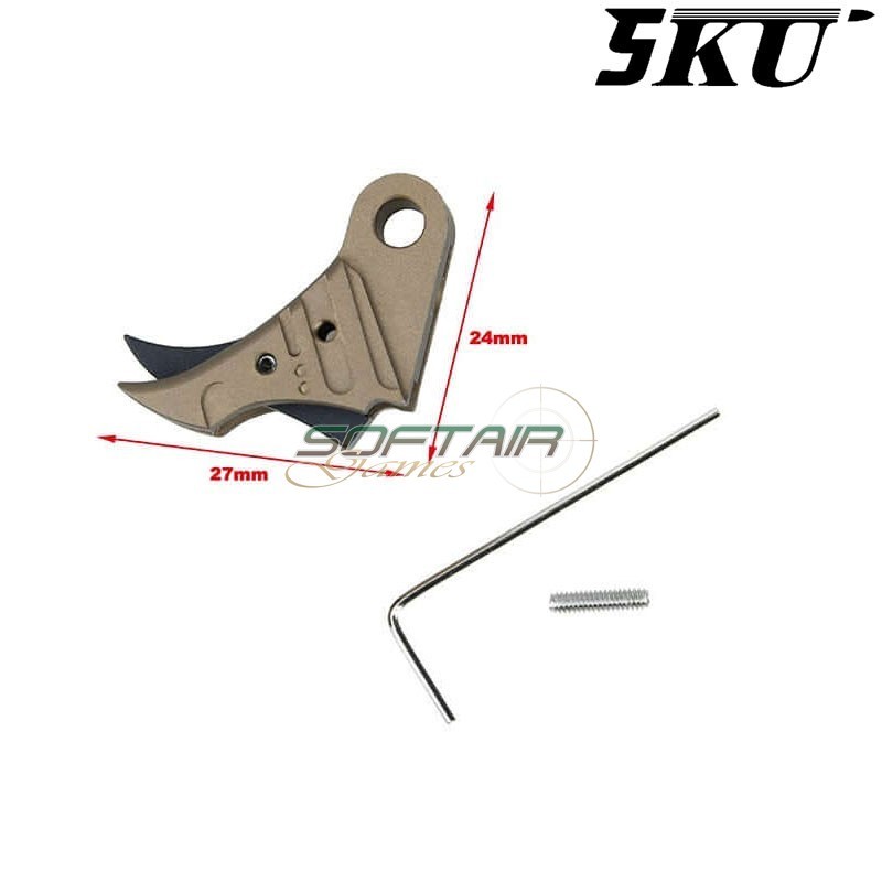 Grilletto Cnc Type 495 Tactical FDE-black Per Glock Marui/WE 5KU (5ku-gb-495-fde)