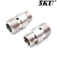 Silencer Adapter 12mm CW to 14mm CCW Silver 5KU (5ku-gb-498) Silencer Adapter 12mm CW to 14mm CCW Silver 5KU (5ku-gb-498)