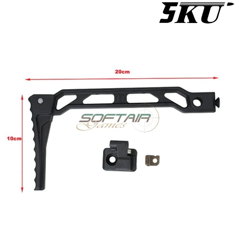 Folding stock mod. AB-8R for AK series black 5KU (5ku-328)