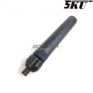 Silenziatore NERO con spegnifiamma 12mm CW per MP7 5KU (5ku-84)