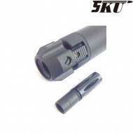 Silenziatore NERO con spegnifiamma 12mm CW per MP7 5KU (5ku-84) Silenziatore NERO con spegnifiamma 12mm CW per MP7 5KU (5ku-84)