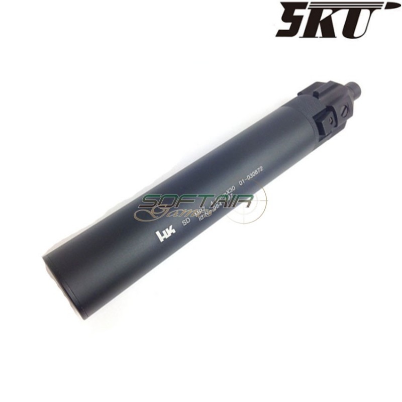 BLACK silencer with flash hider 12mm CW for MP7 5ku (5ku-84)