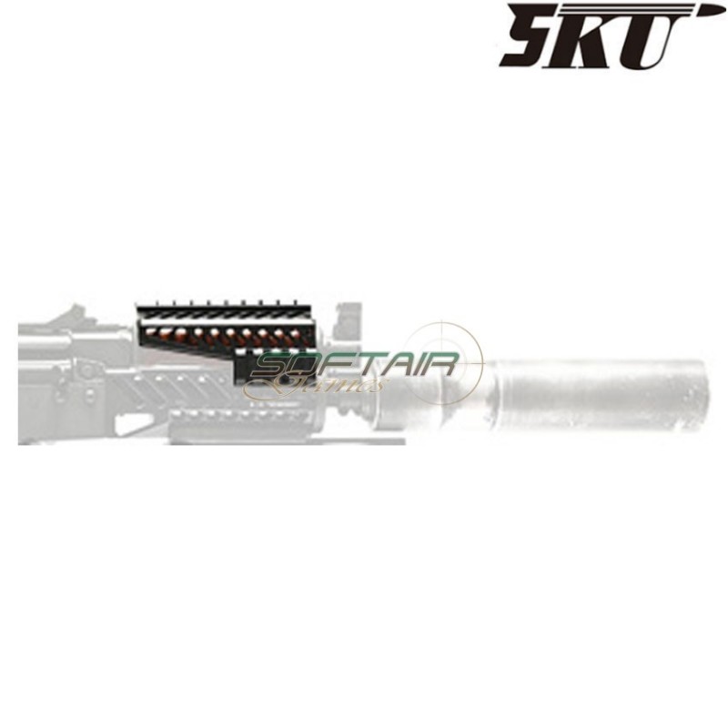 Slitta nera B-12 zenit. style per handguard rail ak 5ku (5ku-271-bk)