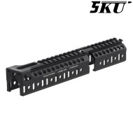 AK Lower Handguard BLACK B-30U zenit. style 5KU (5ku-279-bk)