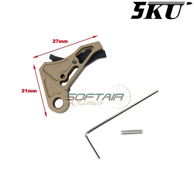 Cnc Trigger Type 494 Tactical FDE-black For Glock Marui/WE 5KU (5ku-gb-494-fde)